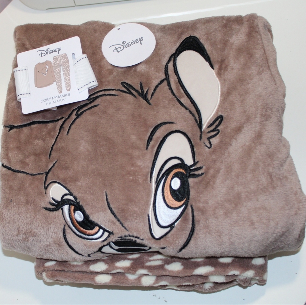New Disney Bambi Fleece Pj Set Size L